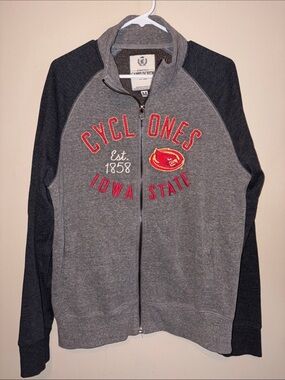 Iowa State Cyclones Gray Zip-Up Hoodie - Campus Crew